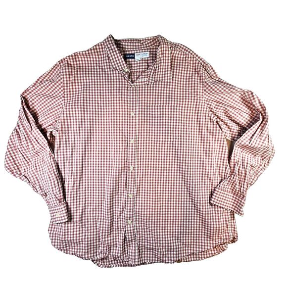 OLD NAVY Men's Cotton/Spandex Checked Button Down Shirt 4XL Tall Built in Flex - Picture 1 of 7